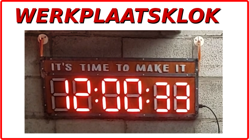 Klok voor in de werkplaats